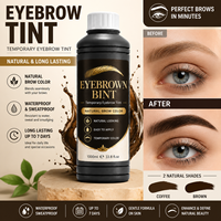 Teinture pour sourcils à haute couvrance, formule personnalisée OEM ODM pour sourcils clairsemés, distributeurs de cosmétiques, professionnels de salon et kits de teinture à domicile