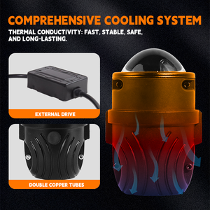 Luces Antiniebla para Motocicleta de Nuevo Diseño, LED de 2 Pulgadas, Tricolor, Bi-LED, Proyector de Luz Alta, Lámpara Antiniebla para Automóvil, 12V - Product Image 4