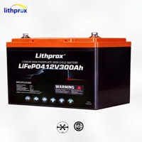 Batterie de secours 12,8 V 300 Ah LFP au phosphate de fer et de lithium à décharge profonde pour chariots de golf, applications marines, VR, maisons et systèmes solaires CAN M8