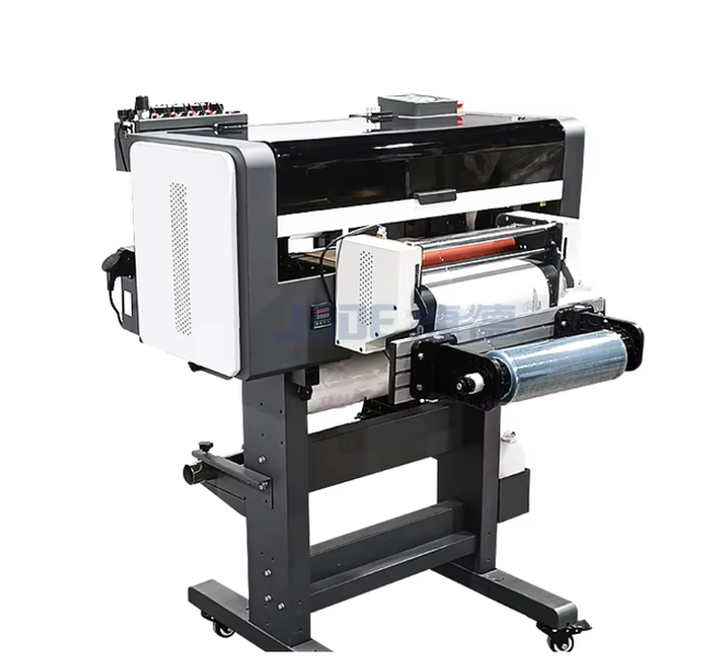 JADE New Two XP600 Printhead Automatic UV DTF Printer AB Film Sticker Roll UV Ink 1-Year Warranty Cards Glass Etc A3 Size 7m/s