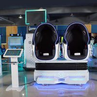 Machine de jeu d'arcade de tir VR 9D Baby Bear Amusement à 2 places, simulateur VR d'œuf, 150 jeux, garantie 1 an, support anglais