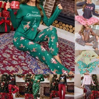 Ensemble de pyjama long pour femme, imprimé Noël 2026, personnalisé, doux, grande taille, vêtements de nuit