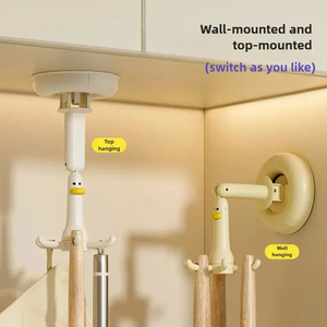 Gancho Adhesivo Multifuncional de Plástico con <span class=keywords><strong>Seis</strong></span> Garras, Tipo Pico de Pato, para Estante de Cocina, Almacenamiento Creativo de Pared para el Hogar - Product Image 5