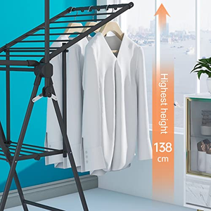 Simple Stainless Steel Foldable Gullwing Drying <b>Rack</b> for Bathroom-<b>Clothes</b> Towel Stand - Product Image 4