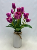 Usine personnalisée tulipe unique vraie touche fleur artificielle colorée Mini maison décor de mariage noël nouvel an fête des mères