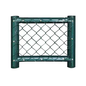 Nhà Máy Giá 6 Máy Đo Mạ Kẽm PVC Tráng 50X50Mm Màu Đen Màu Xanh Lá Cây Chuỗi Liên Kết Hàng Rào Cho Thể Thao