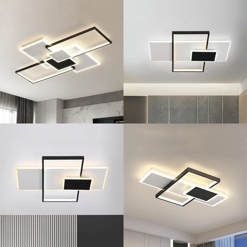 Modern Simplicity Led Ceiling Lights For Living Room Bedroom Dining Room Led Black Ceiling Lamp