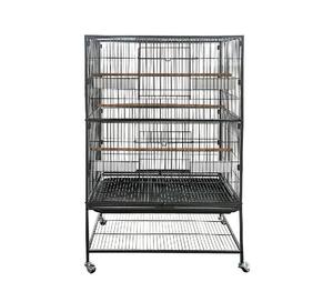 OEM <span class=keywords><strong>Vietnam</strong></span> fabrika demir tel dört hareketli evrensel tekerlekler <span class=keywords><strong>Metal</strong></span> kuş kafesi kuşlar papağanlar için büyük kafesleri - Product Image 3