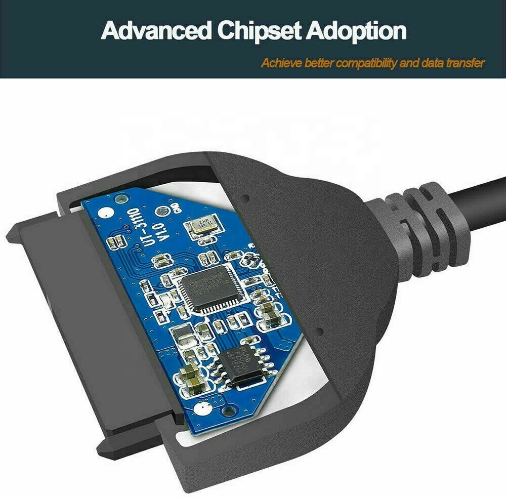 Doonjiey SATA to USB Cable USB 3.0 to SATA III Hard Driver Adapter Compatible for 2.5 inch HDD and SSD