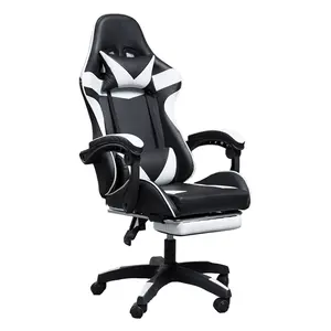 YUHUI Luxury high back computer leather logo reclining cheap silla gamers gaming chair with footrest