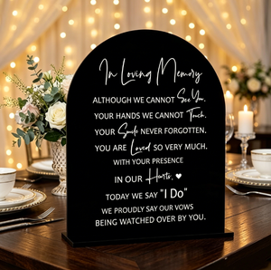 Custom Acrylic <strong>Wedding</strong> <strong>Memorial</strong> <strong>Table</strong> Sign Personalized Remembrance Sign for <strong>Wedding</strong> Ceremony Reception <strong>Table</strong> Decor - Product Image 6