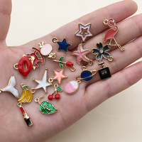 Lots en Gros de Breloques et Pendentifs en Émail Plaqué Or Assorties pour Fabrication de Bijoux DIY Colliers, Bracelets et Boucles d'Oreilles