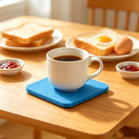 Sous-verres carrés en feutre de fibres chimiques, absorbants et antidérapants, de taille personnalisée, durables, pour bureau, bar et table – Vente en gros