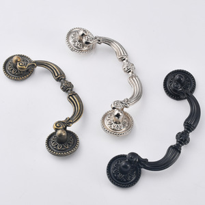 Retro Zinc Alloy Cabinet Drawer Handles Bridge Shape European Style <b>Antique</b> Bronze Black Silver 94mm Hole Spacing Durable - Product Image 2