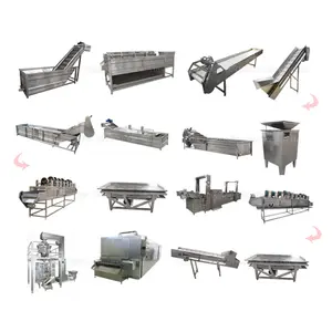 Upgraded automatic stainless steel potato processing plant frozen potato chips machine frozen french fries production line