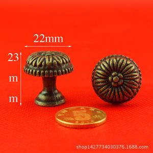 Poignée de meuble ronde 17 mm en alliage rétro, tirette de tiroir et de placard durable en fonte sous pression - Product Image 3