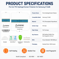 Protection d'écran avec kit d'installation pour Samsung Galaxy Z Fold 8, hydrogel TPU prédécoupé pour écran intérieur et extérieur, vente en gros