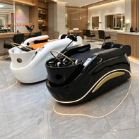 Lit de massage électrique de luxe haut de gamme, directement de l'usine, avec chauffage du dossier et éclairage LED pour salons de coiffure professionnels