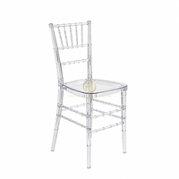 Tabouret de bar en plastique transparent, emballage plat démontable, léger (3,2 kg l'unité), faible coût logistique