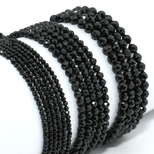 Natürliche schwarze Spinell facettierte runde Perlen 2mm/3mm/4mm - Product Image 3