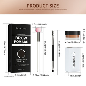 Pommade à sourcils imperméable et résistante à la transpiration, coloration naturelle, crème teintante pour sourcils, vente en gros, pommade à sourcils avec brosse - Product Image 6