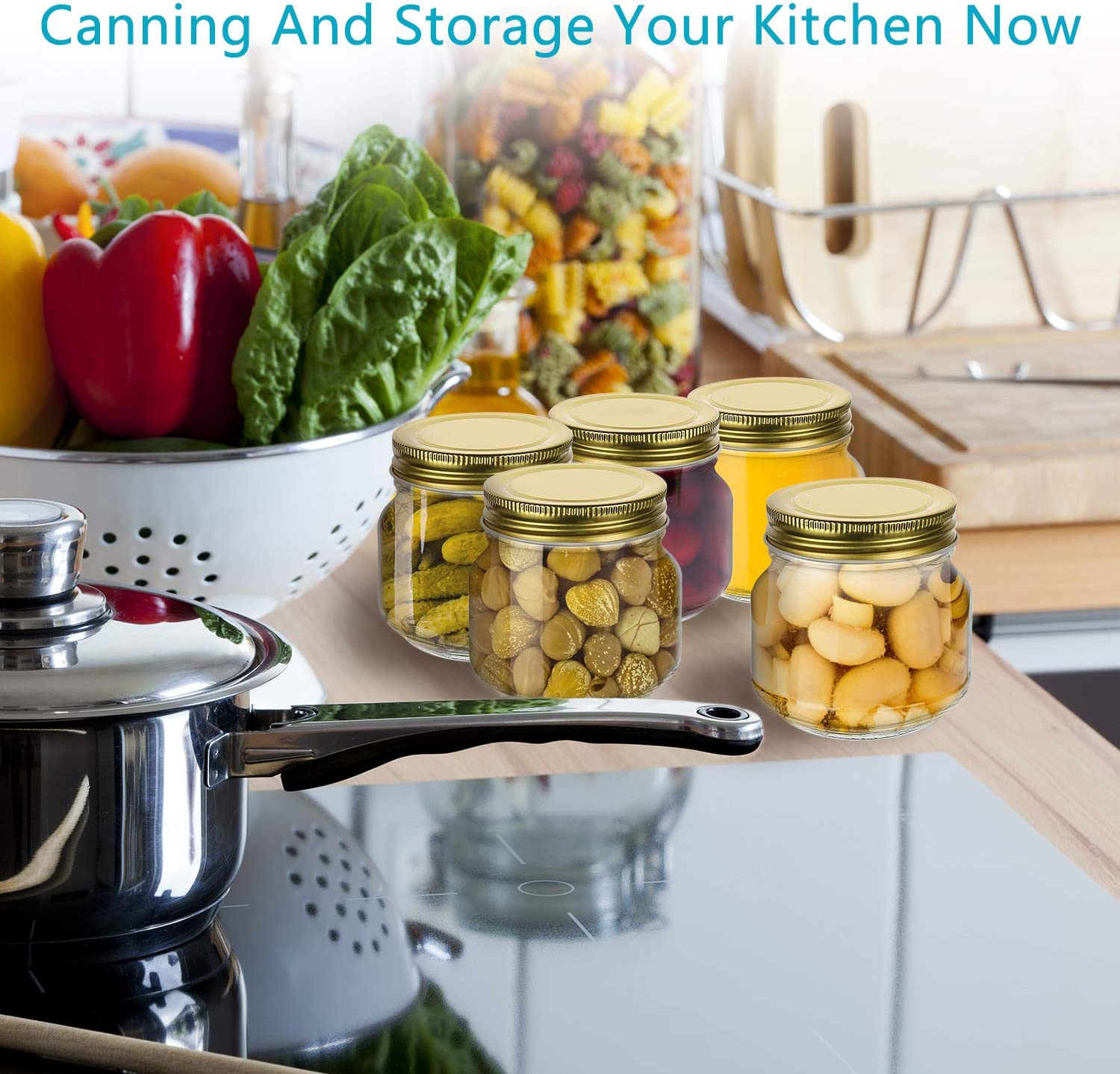 8 oz Glass Jars With Lids Regular Mouth Mason Jars For Storage Canning Jars