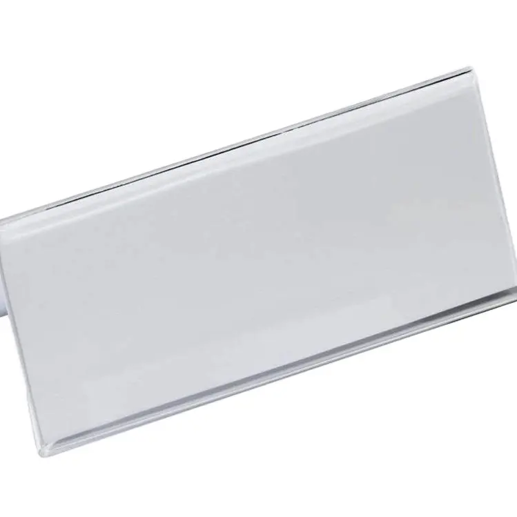 Personalizado metal alumínio adesivo blanks mesa placas para gravura logotipo 2x8