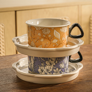 Vintage Floral Ceramic <b>Coffee</b> Cup and Saucer <b>Set</b> Luxury Ins Style <b>Tea</b> Cup <b>Set</b> - Product Image 4