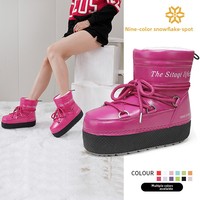 Nouvelles Bottes d'Hiver 2026 Europe Amérique Imperméables Doublées en Peluche Artificielle Épaissies Mi-Mollet Légères Antidérapantes