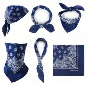 Bandana carré personnalisé en coton imprimé cachemire 22x22 pouces, multifonctionnel pour l'extérieur, vente en gros - Product Image 1