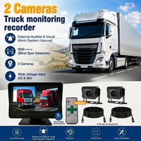 Sistema de Cámara para Autobús de 7 Pulgadas, 720/1080P, 2 Canales, DC9-36V, Visión Nocturna, Sistema de Monitoreo de Vehículos, Grabador de Monitoreo de Camiones AHD