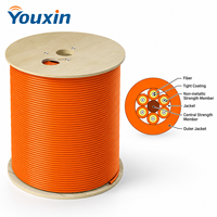 Câble à fibres optiques blindé OEM ODM, gaine PVC orange, avec éléments de renforcement non métalliques