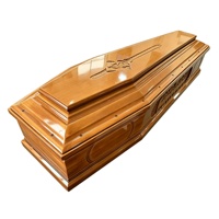 Ataúd Funerario Estilo Europeo, Tamaño Personalizable, Estructura Estable, Resistente a la Humedad e Insectos, Certificado FSC