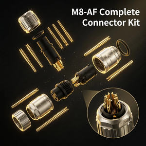 Connecteurs M5 M8 M9 M12 M16 M23 7/8 – Connecteur Métallique Étanche IP67 4-17 Broches Mâle/Femelle – Prise Aviation pour Câble de Capteur - Product Image 4