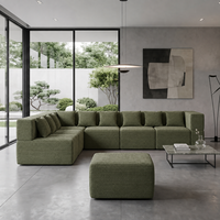Canapé d'angle modulable en forme de L, convertible, rembourré en éponge, emballage standard, pour appartement, salon, villa