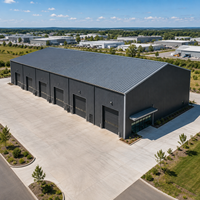 Entrepôt à structure en acier à travée libre conforme EN 1090, atelier métallique préfabriqué étanche, bâtiment de stockage, garage, hangar