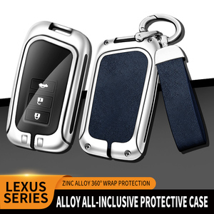 Funda de Cuero y Metal para Llaves de Coche con Logotipo Personalizado para Lexus NX GS RX IS ES GX LX UX RC 200 250 350 <span class=keywords><strong>LS</strong></span> <span class=keywords><strong>450H</strong></span> 300H, Accesorios - Product Image 3