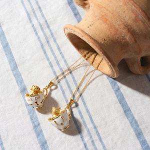 Collar con Colgante de Animalito Adorable, Chapado en Oro de 18K, con Esmalte, Conejo, Zorro, Gato, Perro, Cuentas, Joyería de Moda Unisex, Regalo - Product Image 6