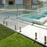 Pince à ergot en verre en acier inoxydable de haute qualité au design moderne Clôture de piscine Garde-corps en verre pour escalier de balcon pour villa et hôtel