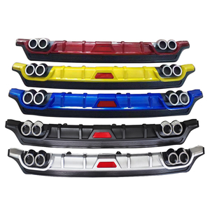 Difusor Universal para Parachoques Trasero de Coche con Punta de Escape, de Plástico ABS Negro y Plateado, para <span class=keywords><strong>Corolla</strong></span> 14-18 - Product Image 6