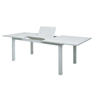 <span class=keywords><strong>Table</strong></span> <span class=keywords><strong>de</strong></span> <span class=keywords><strong>jardin</strong></span> extensible HOMFUL en aluminium blanc, plateau à lattes rectangulaire, pour 6 à <span class=keywords><strong>8</strong></span> <span class=keywords><strong>personnes</strong></span> - Product Image 3