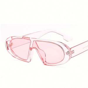 Gafas de Sol Retro de Moda 2020 para Hombre y Mujer, Lentes de Una Pieza con Degradado, Protección UV400, Estilo Steampunk Ovaladas - Product Image 5