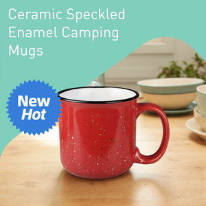 Taza de Té de Cerámica Esmaltada Promocional de 15oz/14oz, Taza de Cerámica con Esmalte Moteado, Tazas de Camping, Taza de Café, Regalo de Navidad - Product Image 4