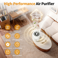 Purificateur d'air de bureau portable, style mini, avec filtre HEPA, purification de l'air pour la fumée, la poussière, le pollen, design compact pour la maison et le bureau