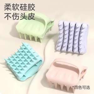 Peine de silicona para masaje del cuero cabelludo, cerdas suaves de 15-20 cm para limpieza y relajación del cabello - Product Image 1