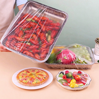 Film alimentaire transparent jetable extensible, couvre-bac élastique en plastique pour la maison et la restauration