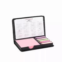 OUV Bloc-notes collant en matériau PET de haute qualité avec ensemble en cuir
