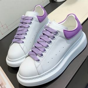 High Quality Designer Genuine Leather Shoes Elegant Noble With Purple <b>Lace</b>-up Sneakers for Outdoor Unisex Casual Anti Slip Shoes - Product Image 3