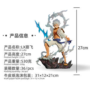 Figurine d'action japonaise, anime One Pieces, série 26cm Nika <span class=keywords><strong>Luffy</strong></span> Gear 5, figurines en mode flash d'éveil de fruits démoniaques, jouets de poupée modèle - Product Image 2