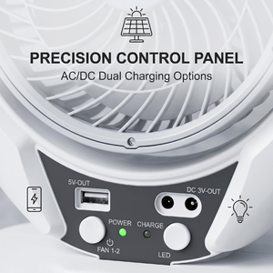 Ventilador de pie recargable altamente recomendado para hotel con luz y caja de color solar, ventilador de pie para dormitorio - Product Image 1
